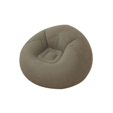 Надувне крісло-мішок пуфік ПВХ з флокованим покриттям до 150кг 110x110x85см Blue