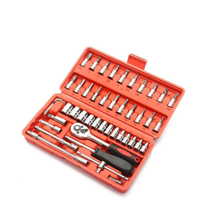 Універсальний набір інструментів Hands Master 46 предметів у кейсі з торцевими головками