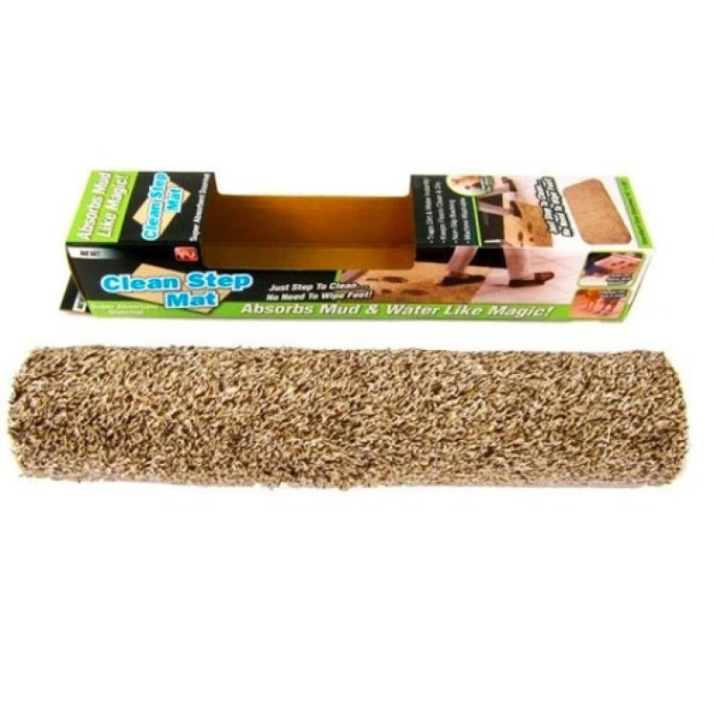Килимок для взуття під двері брудозахисний і супер-вбираючий з мікрофібри 70x46см UKC Clean Step Mat Коричневий Килимок для взуття під двері брудозахисний і супер-вбираючий з мікрофібри 70x46см UKC Clean Step Mat Коричневий