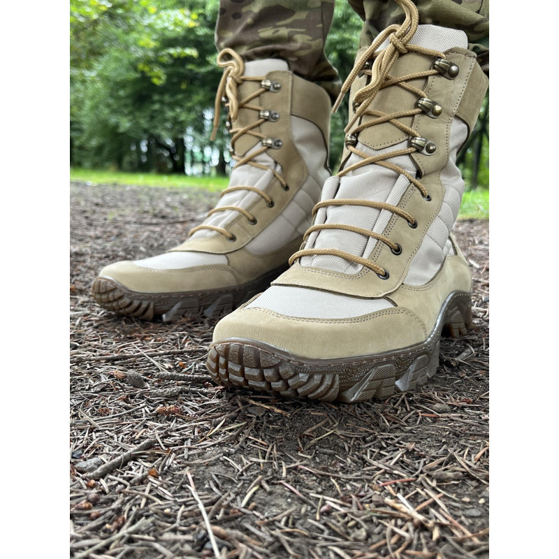 Берці тактичні чоловічі Light Boots 40 (26,5см) Весна/Літо нубук та оксфорд черевики легкі (Койот)
