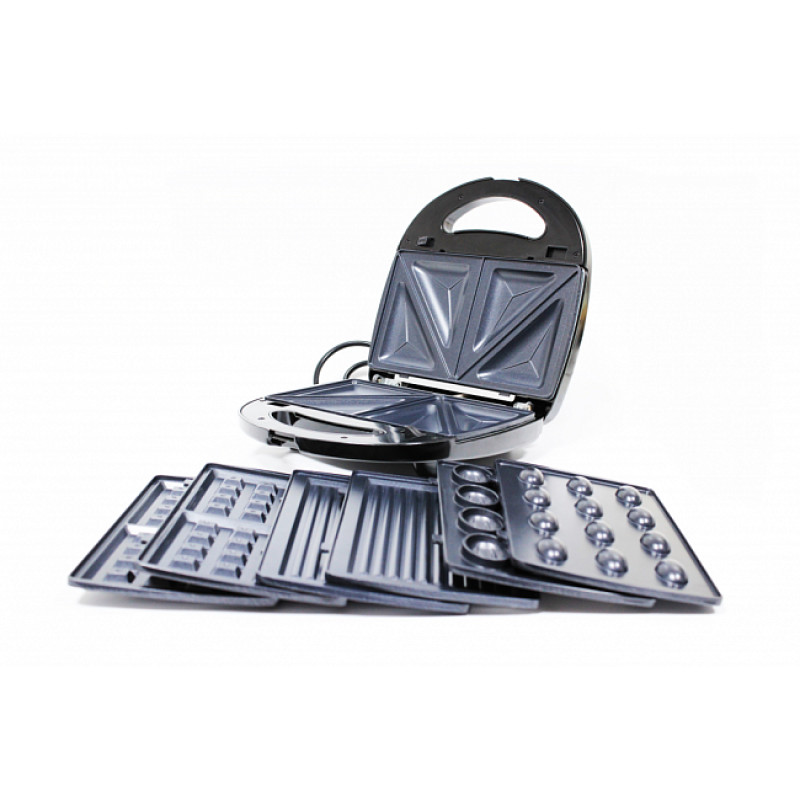 Мультимейкер 4 в 1, гриль, сендвічниця, вафельниця, ліщина Crownberg CB-1076