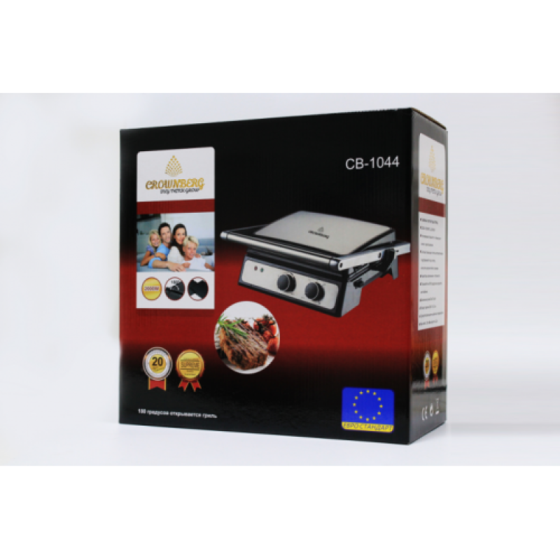 Гриль електричний притискний контактний Crownberg CB 1044
