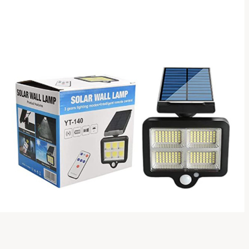 Сонячний світлодіодний настінний світильник Just Shine з датчиком руху - YT-140 Чорний