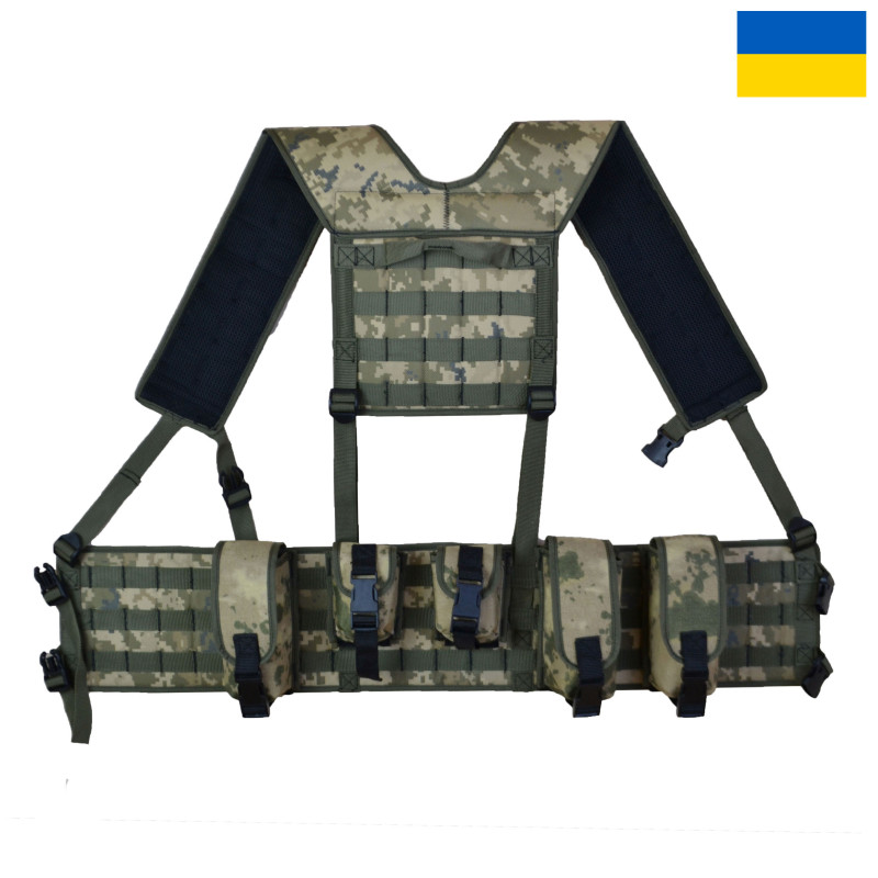 Розвантажувальний жилет РПС система Molle плюс 5 підсумків 3D сітка з ущільнювачем (Камуфляж)