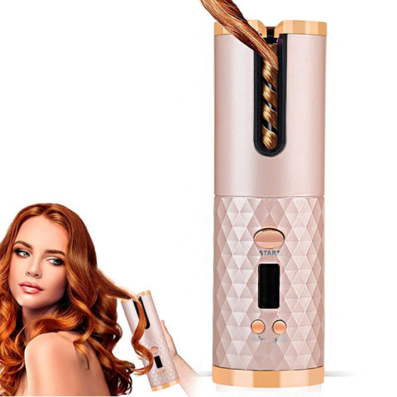 Бездротова, автоматична плойка для завивки волосся Ramindong Hair curler RD-60, Pink