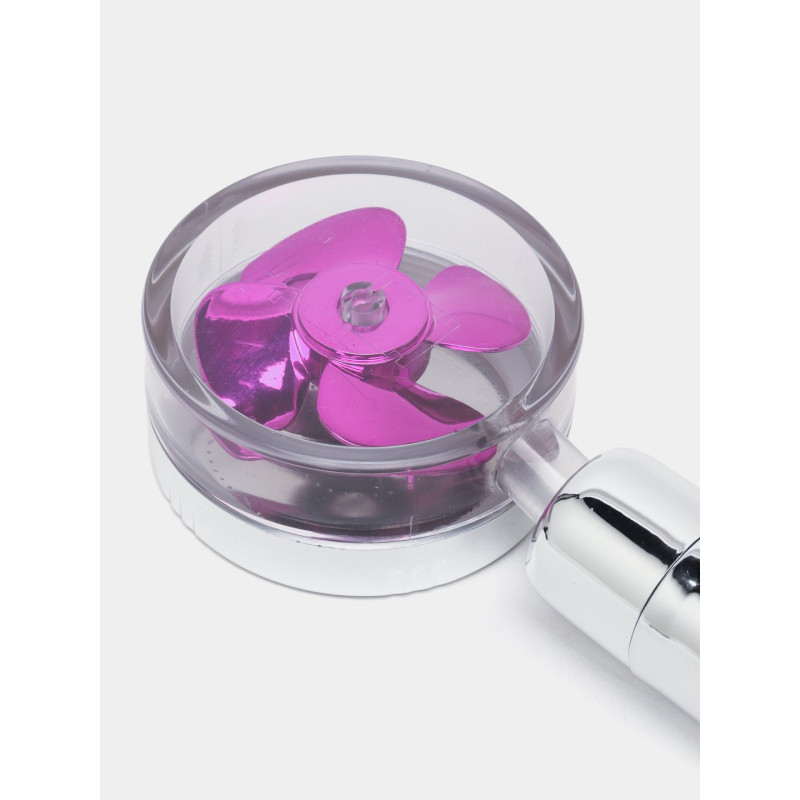 Турболійка душова високого тиску водозберігаюча з унікальним малюнком води ABS 25х9,5х3 см Pink