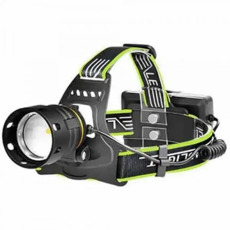 Налобний LED ліхтар потужний акумуляторний з зумом 3 режимами Police BL-A14-3-P90 microUSB 3х18650 Чорний