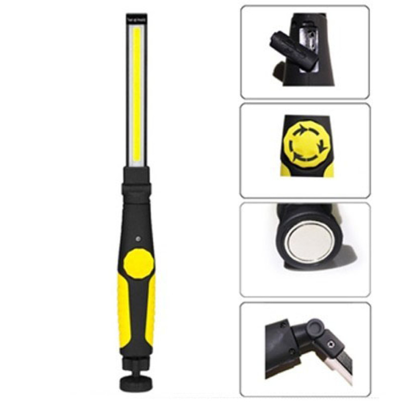 Кемпінговий ліхтар магнітний 300lm із зарядкою micro USB чорний Bailong BL-W55-COB