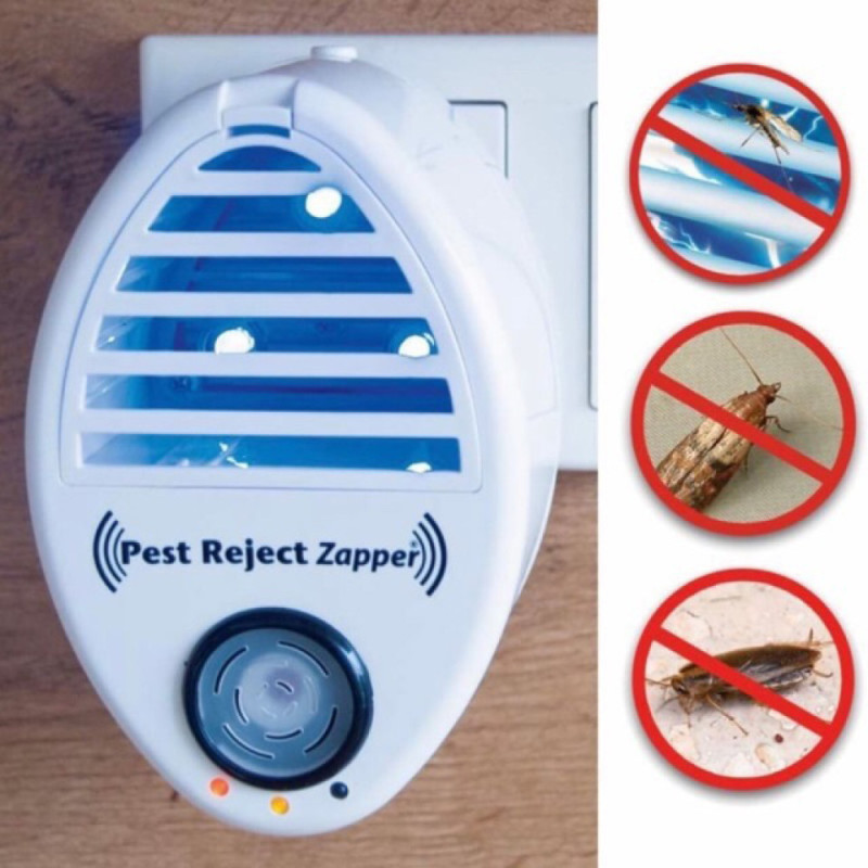 Відлякувач комах для дому електричний ультразвуковий Pest Reject Zapper RS-14 White
