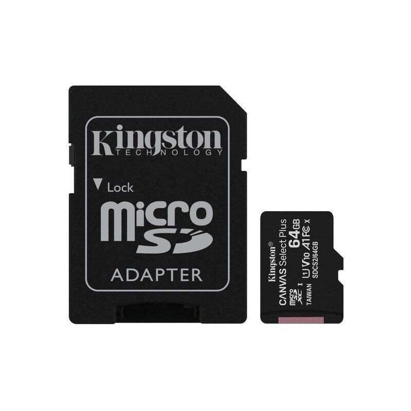 Карта пам'яті Kingston micro SDXC 64GB Class 10 UHS-3 з адаптером SDCS2/64GBSP Чорний