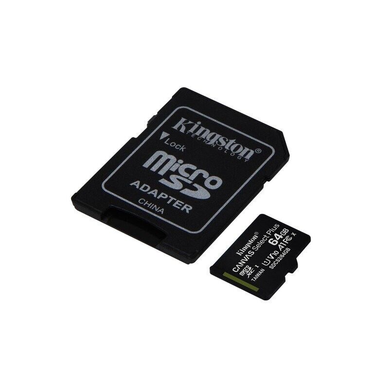 Карта пам'яті Kingston micro SDXC 64GB Class 10 UHS-3 з адаптером SDCS2/64GBSP Чорний