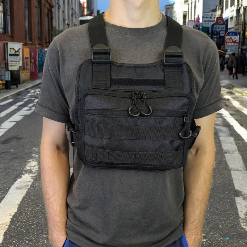 Нагрудна сумка-органайзер EM-1902 (Чорна)