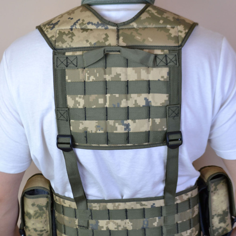 Розвантажувальний жилет РПС система Molle 3D сітка з ущільнювачем (Pixel)