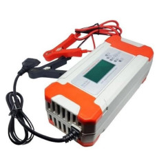 Зарядний пристрій для акумулятора Volt 12V 10A / 24V 5A інтелектуальна зарядка з дисплеєм Сірий (S12489)