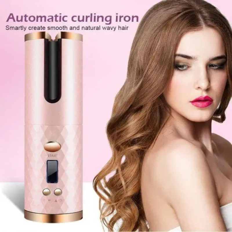 Бездротова, автоматична плойка для завивки волосся Ramindong Hair curler RD-60, Pink