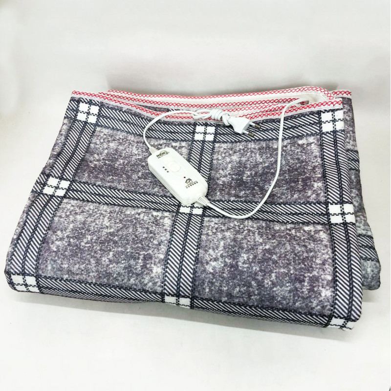 Електропростирадло з підігрівом клітчасте 2 режими 150х180см Electric Blanket EC-3289 Gray Електропростирадло з підігрівом клітчасте 2 режими 150х180см Electric Blanket EC-3289 Gray