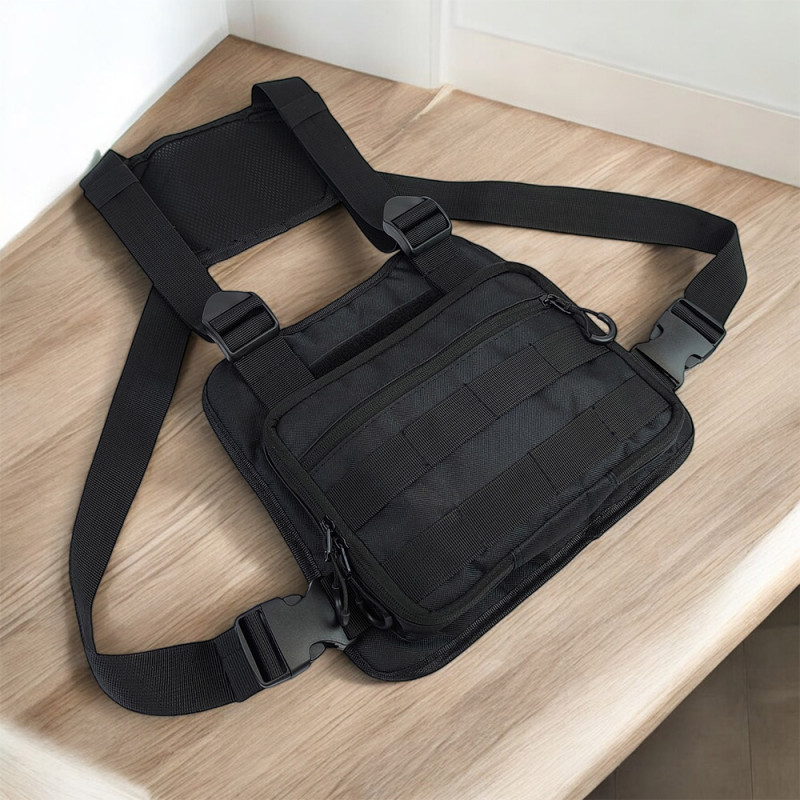 Нагрудна сумка-органайзер EM-1902 (Чорна)