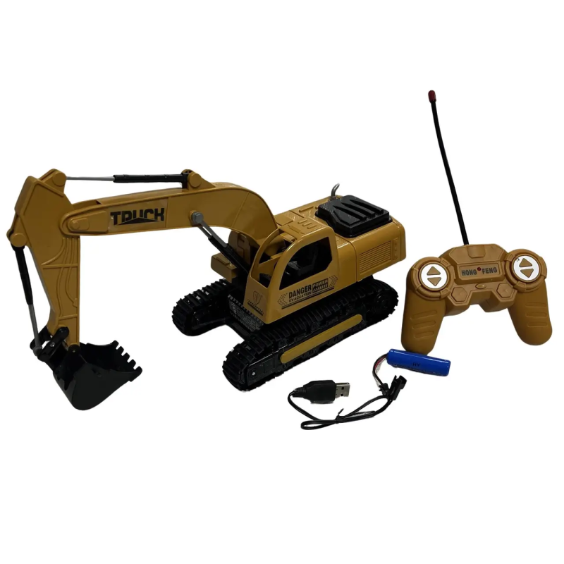Радіокерований гусеничний екскаватор на акумуляторі з керованим ковшем та пультом GS-7735 Yellow