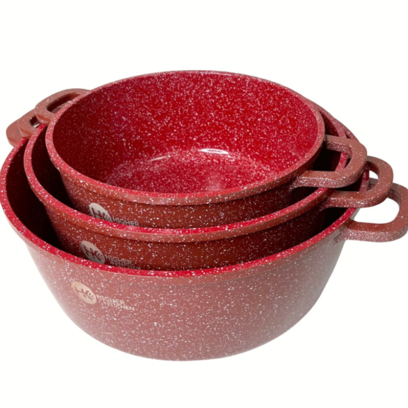 Набір посуду Higher Kitchen 14 предметів з антипригарним покриттям (HK-305) набір каструль Red