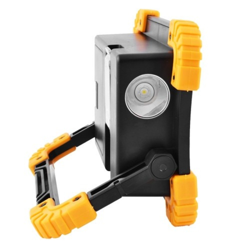 Світлодіодний LED прожектор-ліхтар аварійний кемпінговий акумуляторний з функцією повербанку Чорно-жовтий