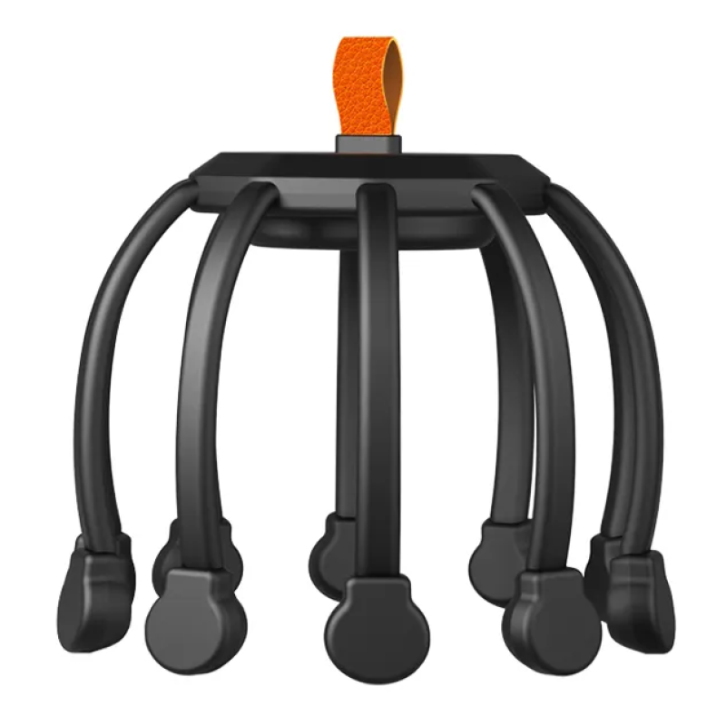 Масажер для голови Octopus акумуляторний у формі восьминога з різними режимами Black