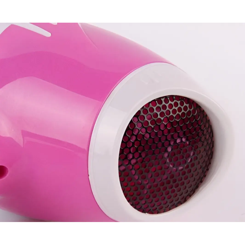 Фен для волосся з насадкою концентратором та 2 швидкостями Gemei GM-1702 1300Вт White/Pink